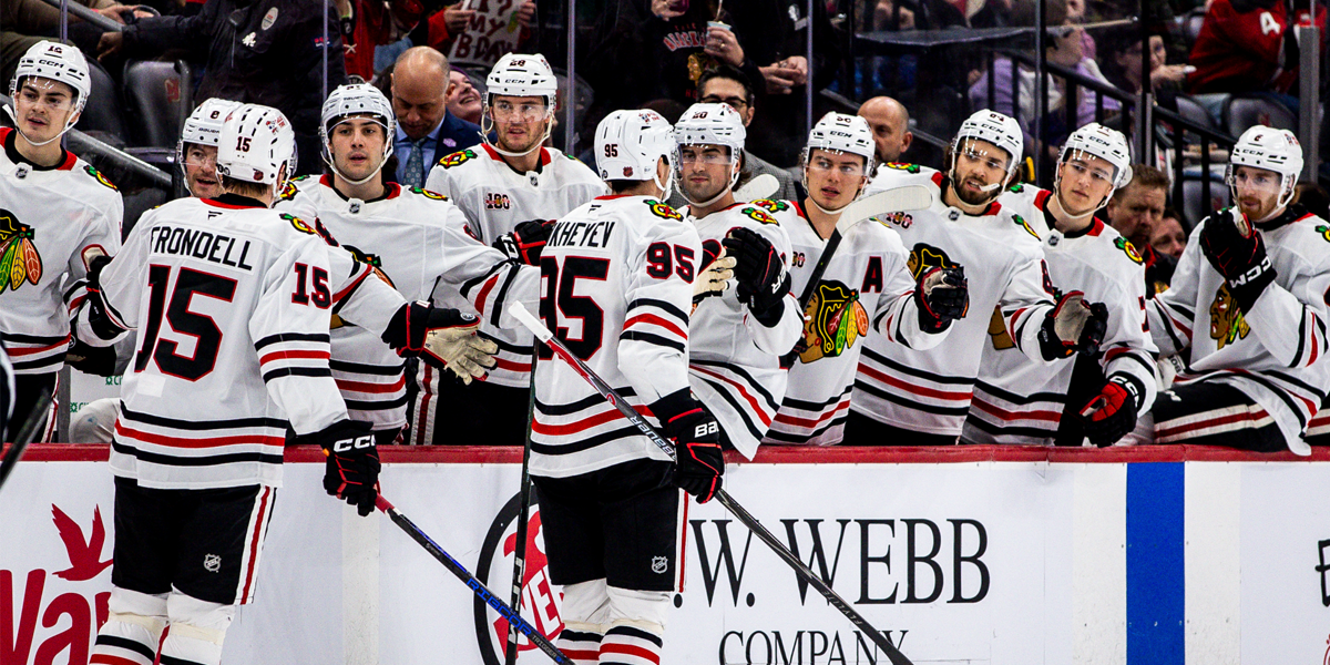 Chicago Blackhawks Celebrating a goal