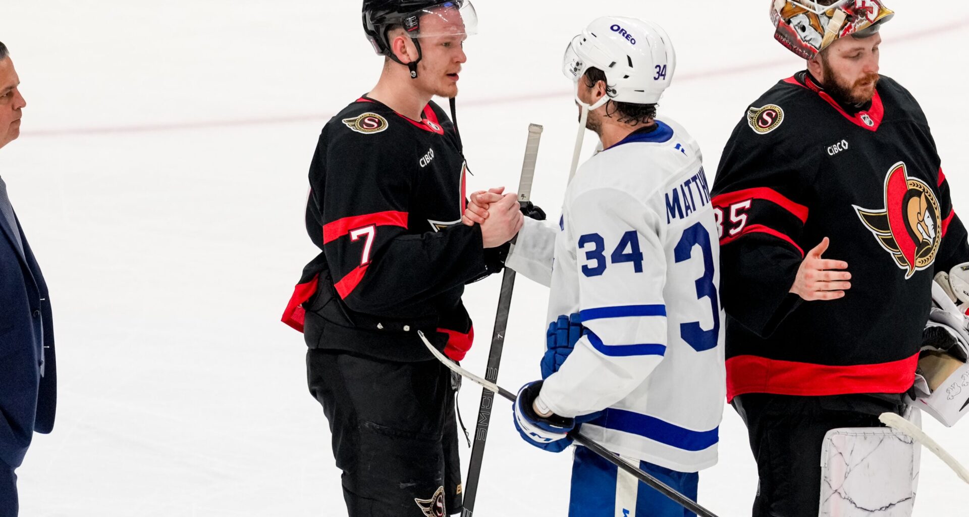Brady Tkachuk Ottawa Senators Auston Matthews Toronto Maple Leafs