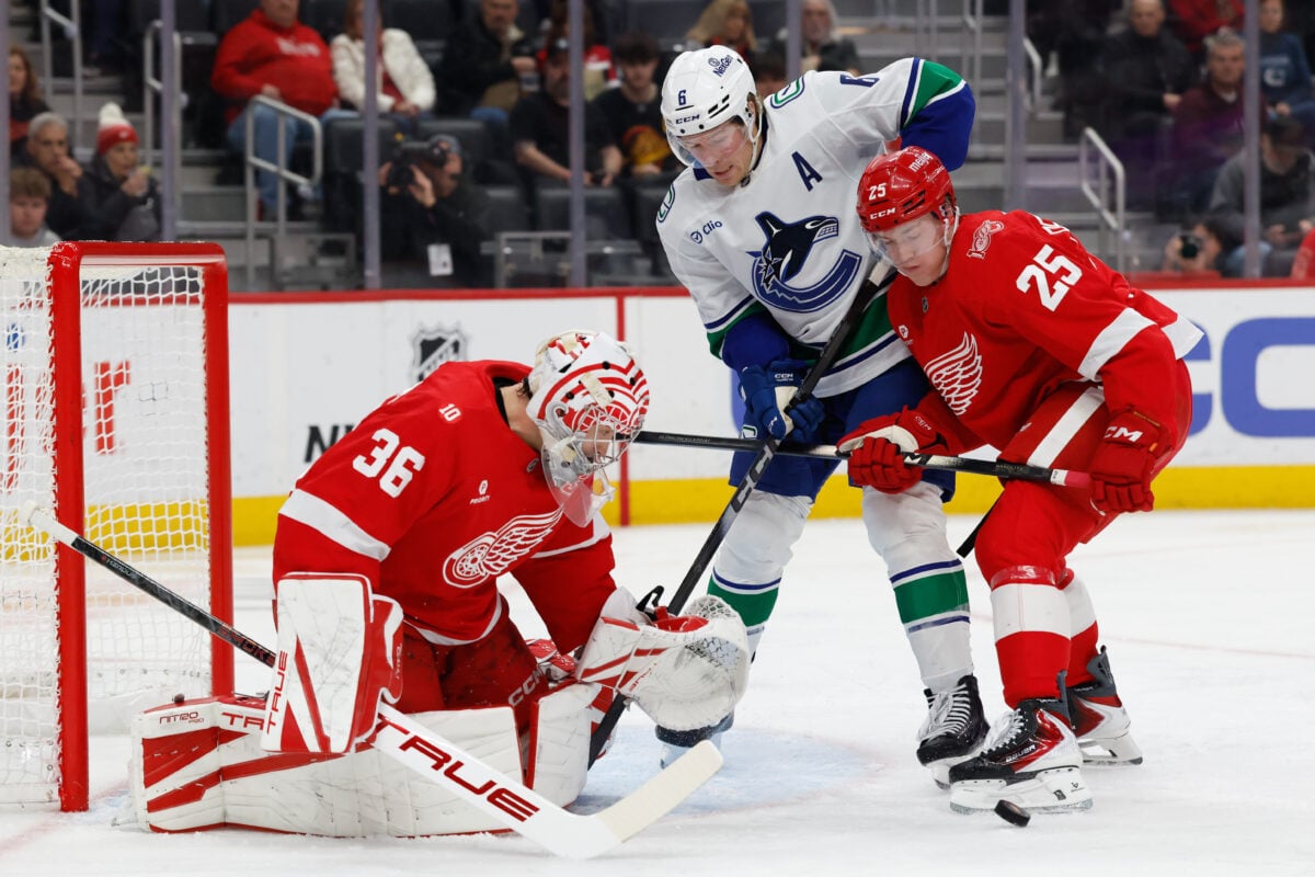 Brock Boeser Vancouver Canucks John Gibson Detroit Red Wings