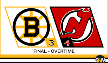 Bruins Can’t Hold Early Lead, Fall to Devils in Overtime