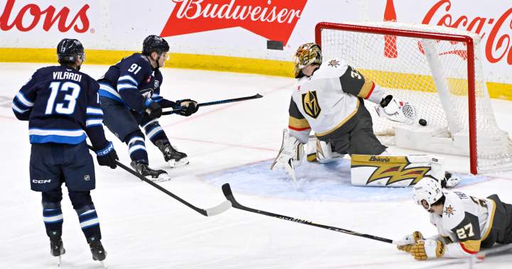 Winnipeg Jets keep faint playoff hopes alive with 4-1 win over Golden Knights - Winnipeg