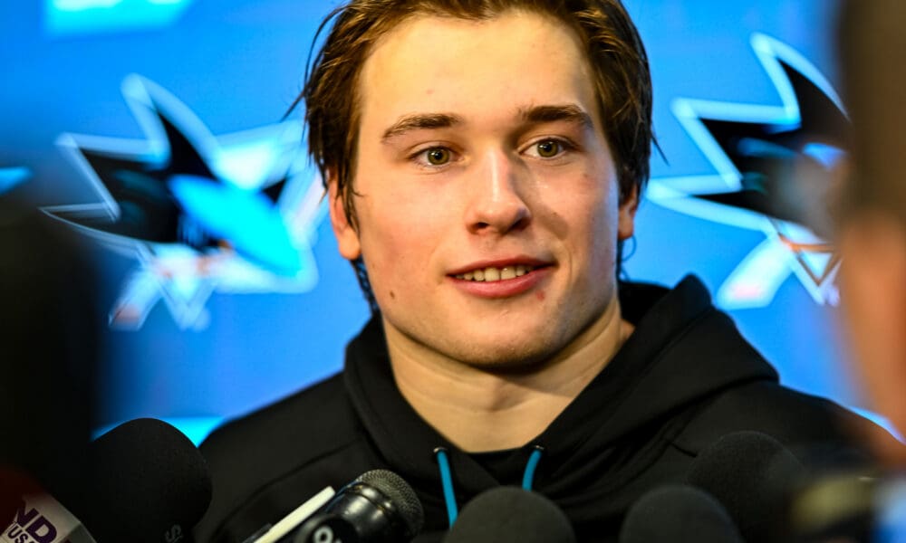 Sharks Locker Room: What Makes Chernyshov-Celebrini-Smith Line Click?
