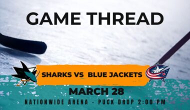 Sharks at Blue Jackets game 71: Lines, game thread and how to watch