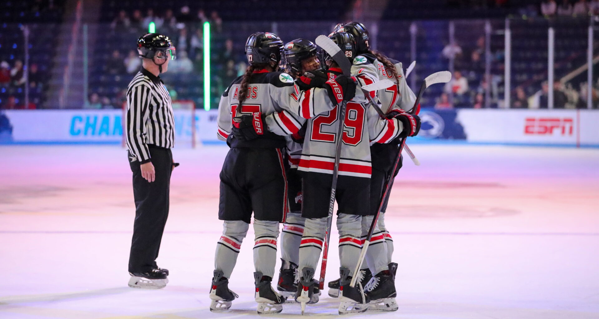 Ohio State lost to Wisconsin 3-2 in the NCAA National Championship game Sunday. Photo courtesy of: Ohio State athletics.