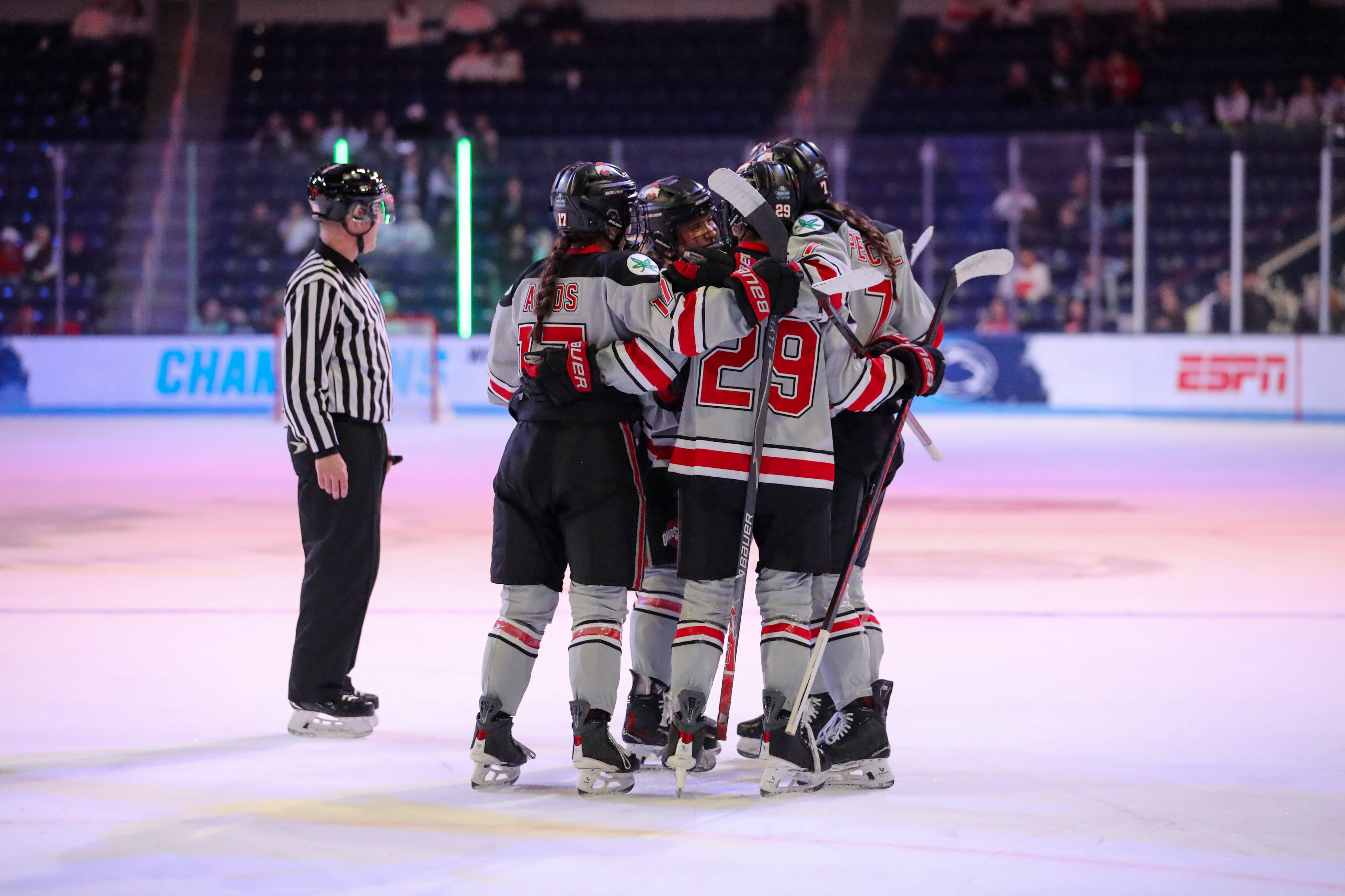 Ohio State lost to Wisconsin 3-2 in the NCAA National Championship game Sunday. Photo courtesy of: Ohio State athletics.