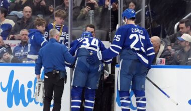 Toronto Maple Leafs star Auston Matthews to have MRI Friday after taking knee from Radko Gudas