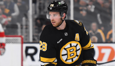 Elias Lindholm skating for the Boston Bruins