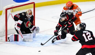 Ullmark makes 23 saves as Senators blank Ducks 2-0