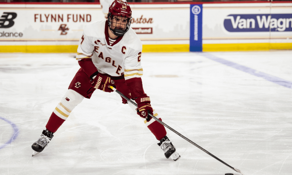 Andre Gasseau (bruins prospect) with BC - Courtesy of BC on X