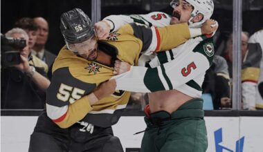 Golden Knights Fall 4-2 to Wild, Drop 5 of Last 6 Since Break