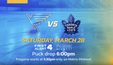 Matrix Midwest, First Alert 4 to air Saturday’s Blues game against the Toronto Maple Leafs