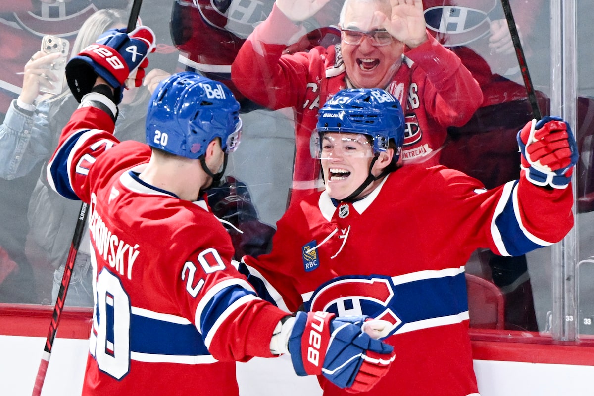 Cole Caufield scores hat trick as Canadiens beat Islanders 7-3