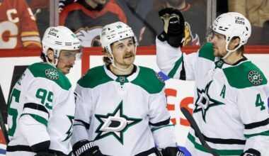 Stars’ franchise-record win streak now at 10 games as Matt Duchene guides romp over Flames