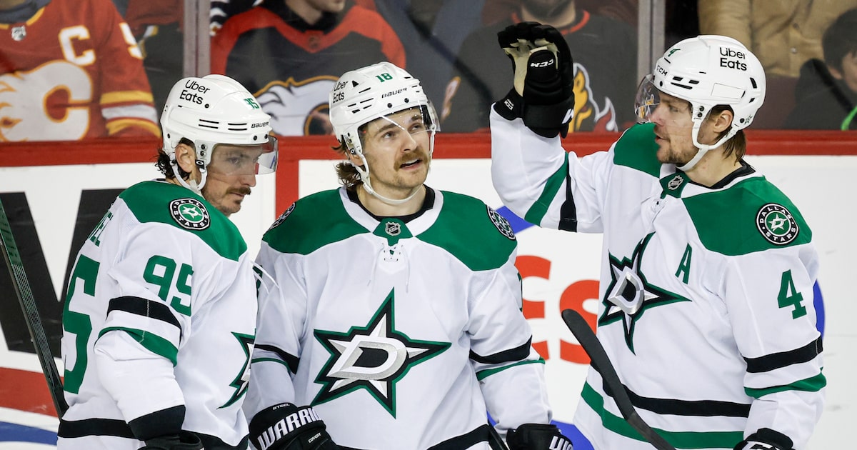 Stars’ franchise-record win streak now at 10 games as Matt Duchene guides romp over Flames