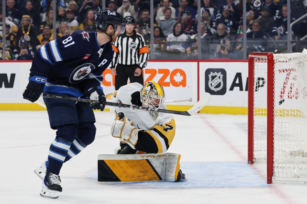 Kyle Connor Winnipeg Jets Arturs Silovs Pittsburgh Penguins