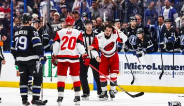 Jarvis Records First NHL Fight vs. Lightning’s Girgensons