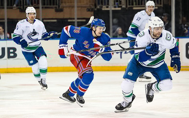 NHL: Vancouver Canucks at New York Rangers