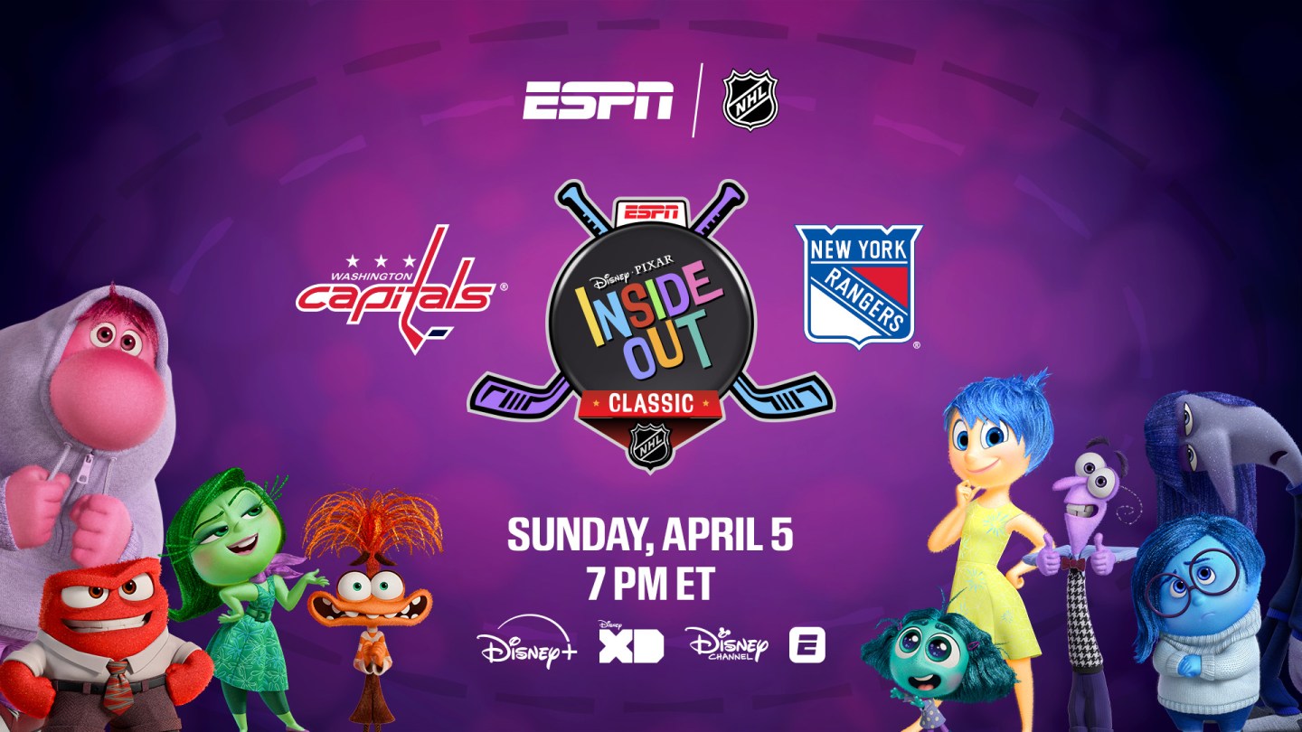 ‘Inside Out’ Characters Joining NHL Players for Real-Time Game