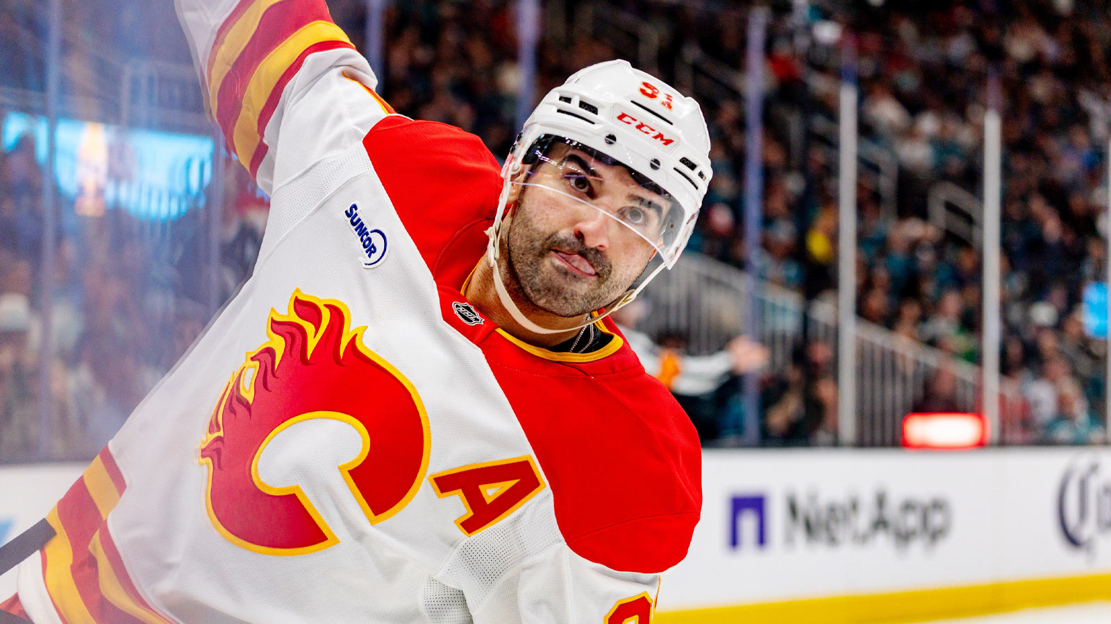 Vancouver Canucks defenseman Tyler Myers (57) skates in warm up prior to a game
