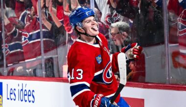 Cole Caufield working to catch Nathan MacKinnon for Rocket as NHL trophy watch enters final stretch