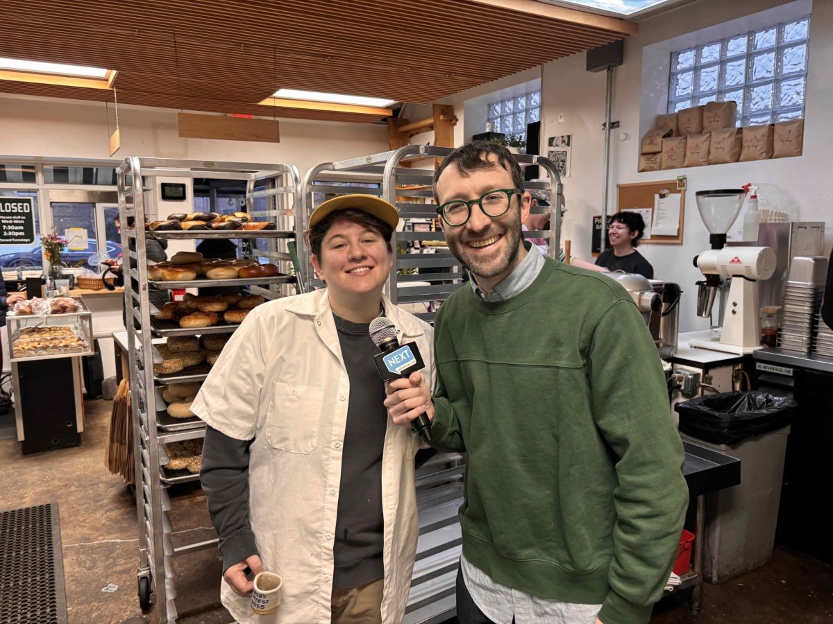 Peek into the bakery at Pigeon Bagels