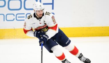 Aleksander Barkov (ACL) joins Florida Panthers for practice