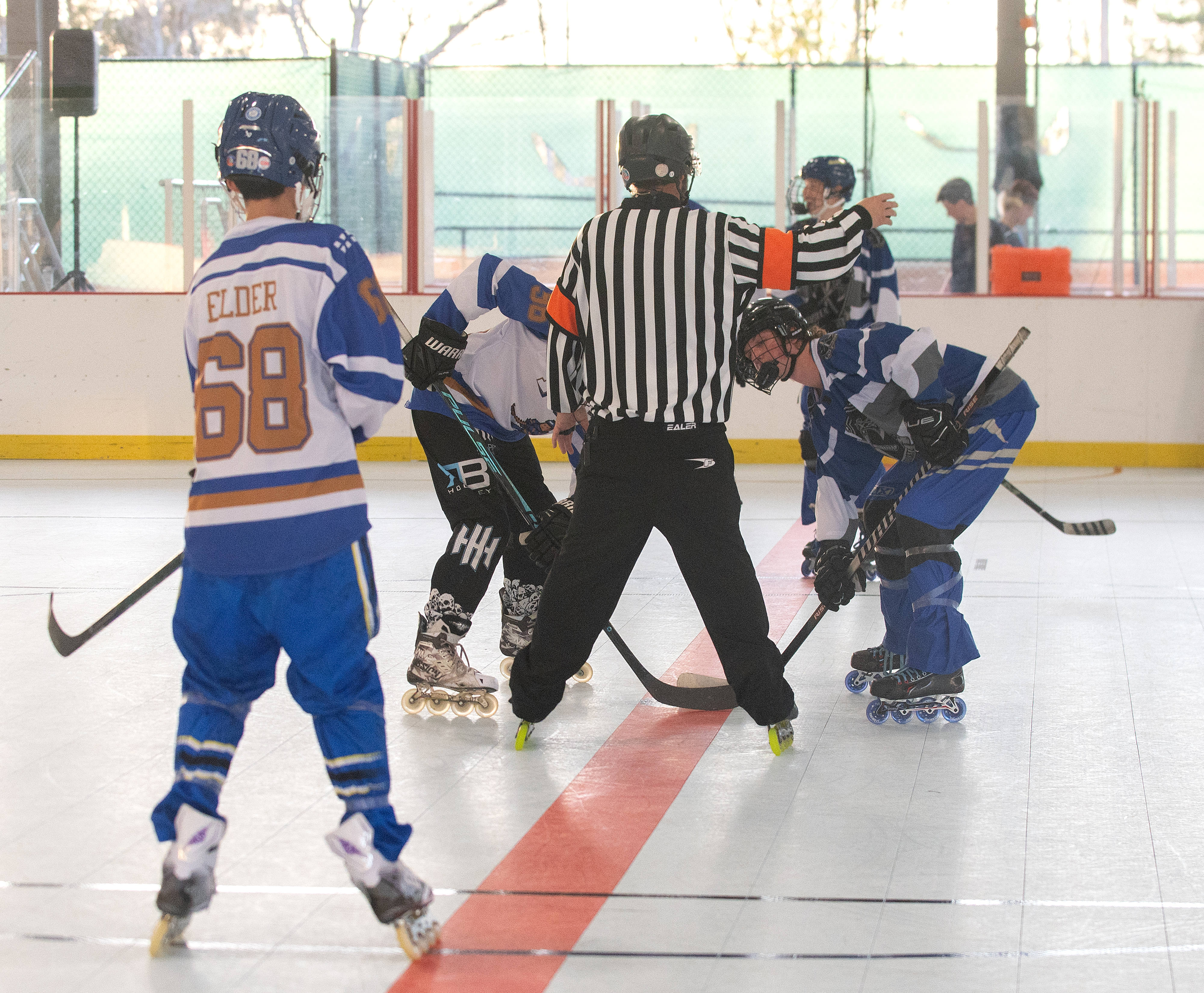 Players from under-17 teams Apex Syndicate and One Timers face...
