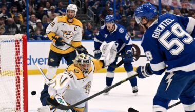 Jake Guentzel’s goal, two assists lead Tampa Bay Lightning over Nashville Predators