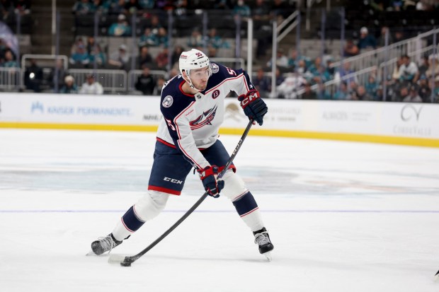 The Flyers traded for defenseman David Jiricek on Friday. Most recently, Jiricek played for the Minnesota Wild. He was traded for Bobby Brink. (Photo by Ezra Shaw/Getty Images)