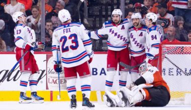 Flyers fall apart in 6-2 loss to Rangers