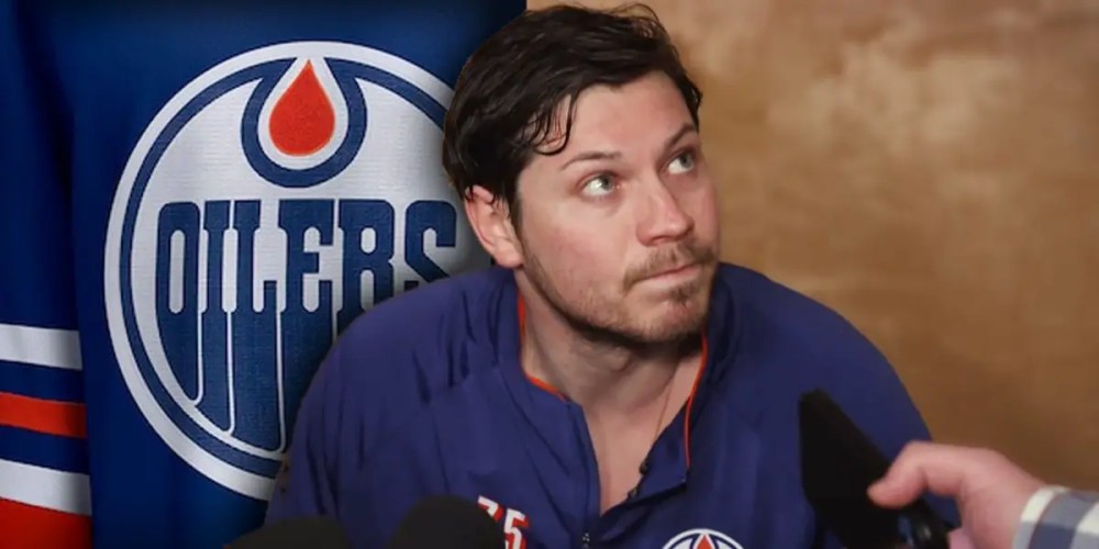 Tristan Jarry Oilers scrum