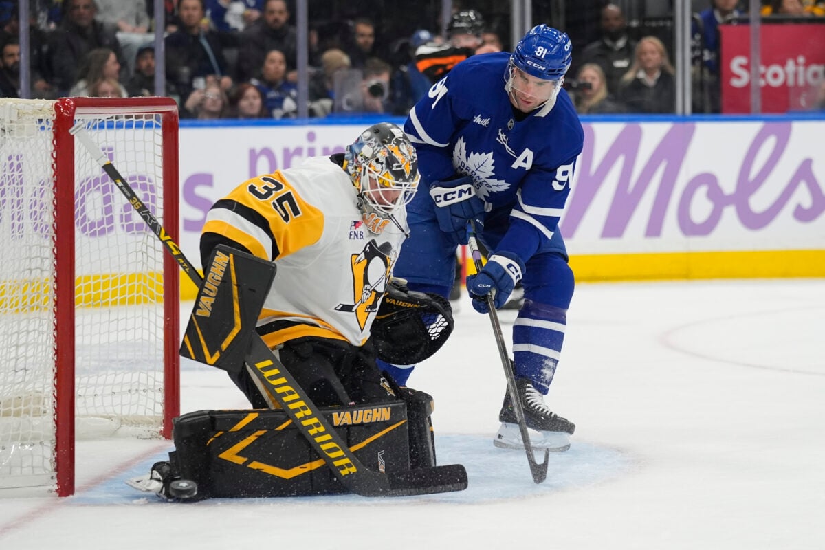 Tristan Jarry Pittsburgh Penguins John Tavares Toronto Maple Leafs