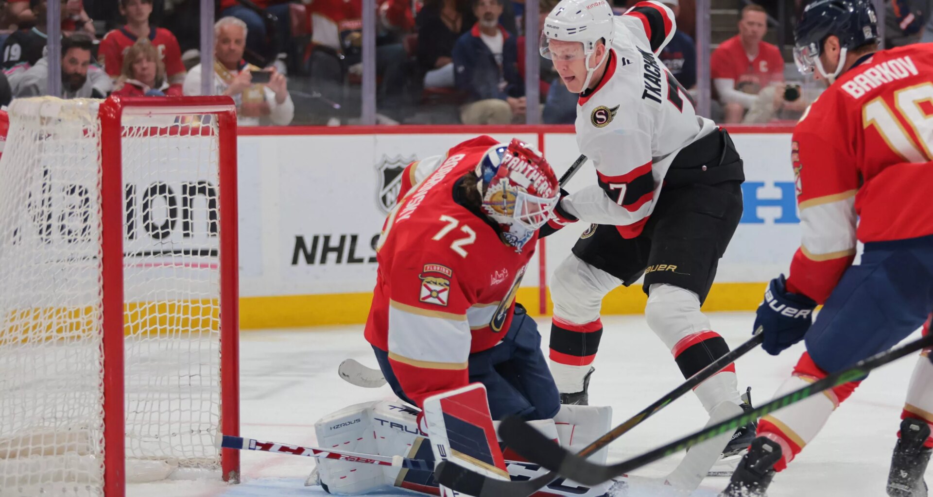 A Tkachuk Bowl With the Two Teams Fighting for Different Things