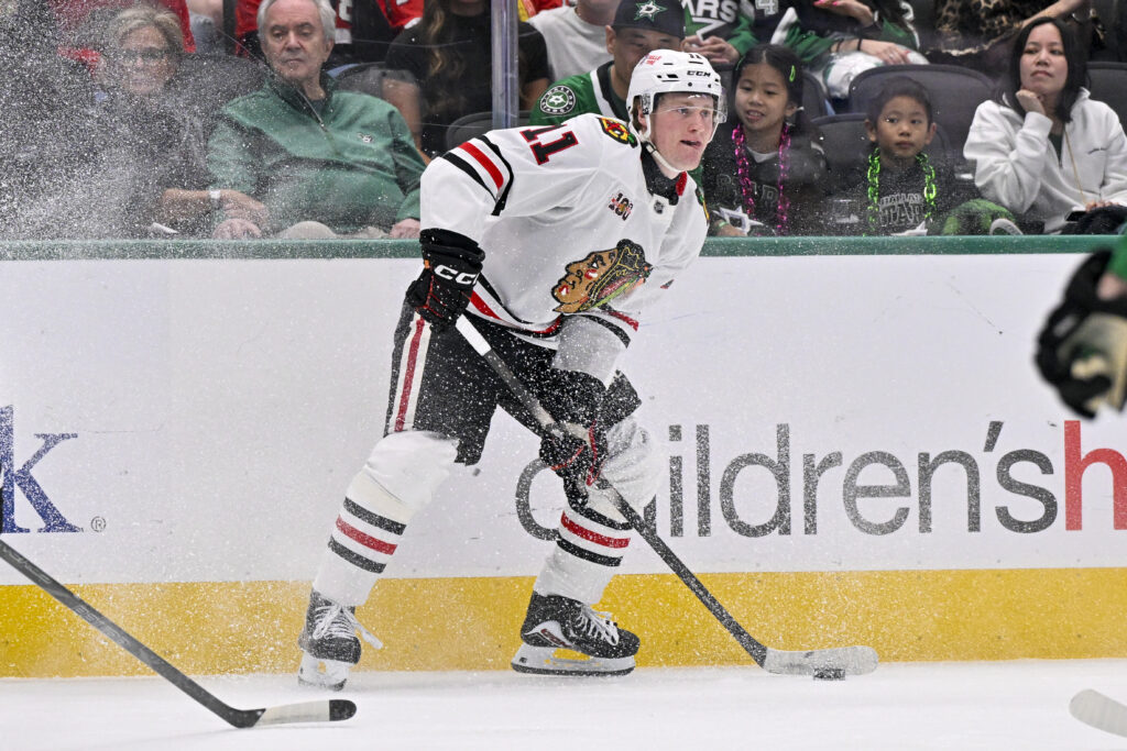 Blackhawks' Oliver Moore Out Multiple Weeks