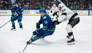 Boeser and Buium talk late game fight after Canucks’ 4-0 loss to Kings