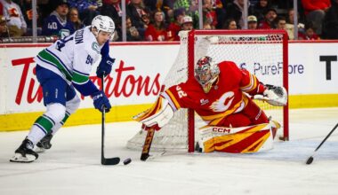 Flames end homestand with 7-3 rout over lowly Canucks