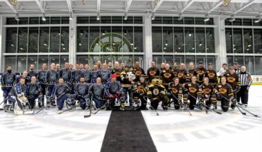 Westford police officers play in fundraiser hockey game against former Bruins