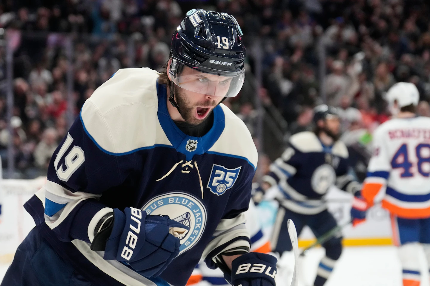 Marchenko scores 2nd goal in OT as Blue Jackets weather a furious comeback try and beat Rangers 5-4