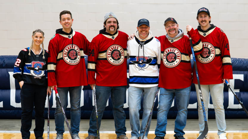 Blue Jackets Partner with First Responders to Introduce 80 Kids to Hockey on Columbus' East Side