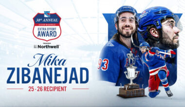 Mika Zibanejad Named Winner of 2025-26 Steven McDonald Extra Effort Award