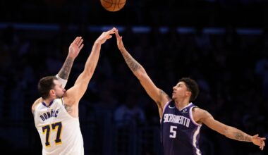 Luka and LeBron lead Lakers past Kings 128-104 to complete back-to-back weekend wins