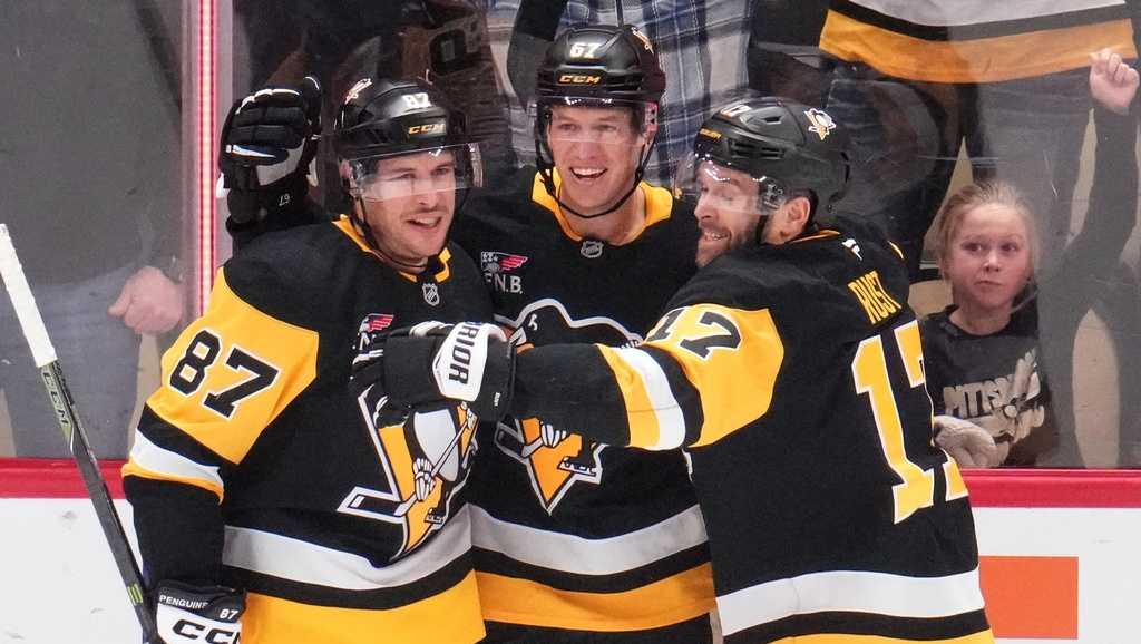 Sidney Crosby and Rickard Rakell score in shootout to lead Penguins over Jets, 5-4