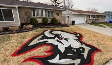 WNY Company Offers MASSIVE Sabres Logo in Fans Front Lawn