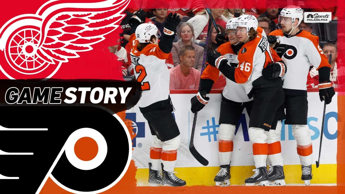Tippett's hat trick fuels Flyers to wild win over Red Wings in Detroit