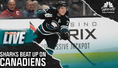 Kiefer Sherwood's game-winning goal leads Sharks past Canadiens in wild battle