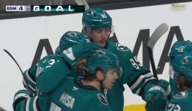 Shakir Mukhamadullin scores go-ahead Sharks goal in third period vs. Oilers