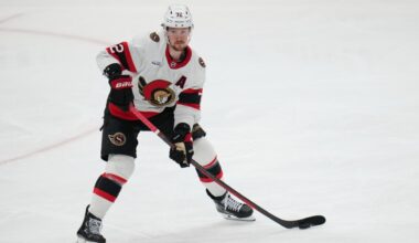 Senators' Thomas Chabot exits game vs. Rangers with apparent injury