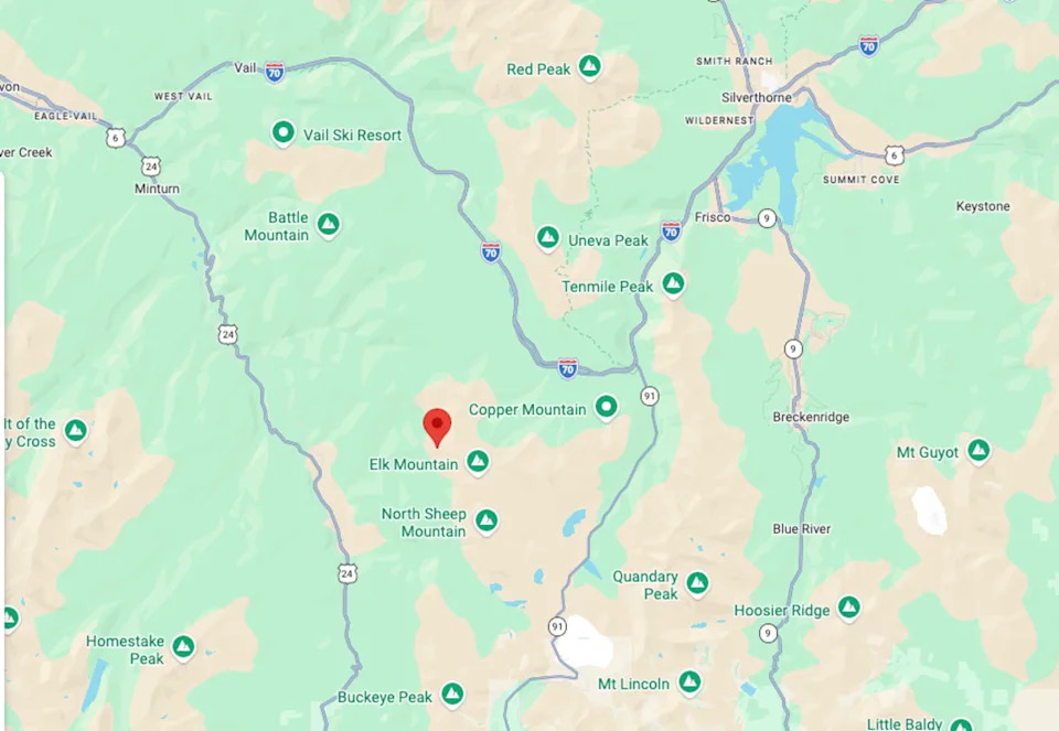 The avalanche occurred at the following coordinates: 39°28'04.8"N 106°15'46.8"W. Copper Mountain, Vail, and Breckenridge are nearby, as shown in this Google Maps screenshot.<p>Google Maps&sol;</p>