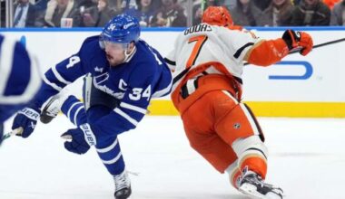 Maple Leafs top Ducks, lose Matthews to injury