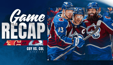 Kadri Scores Twice as Part of Offensive Showcase as Avalanche Defeats Flames 9-2